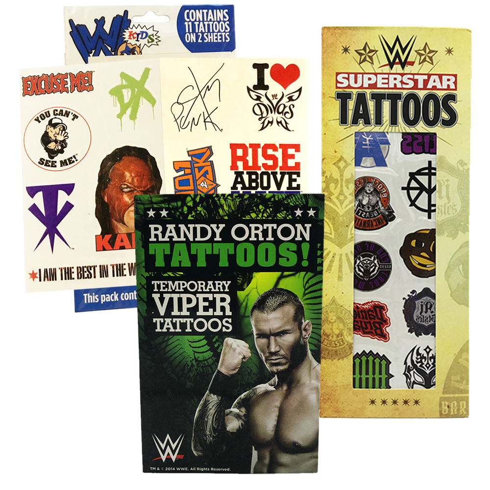 BUY - WWE Superstar Tattoo Gift Set - 3 Packs of WWE Tattoos - 3 Count